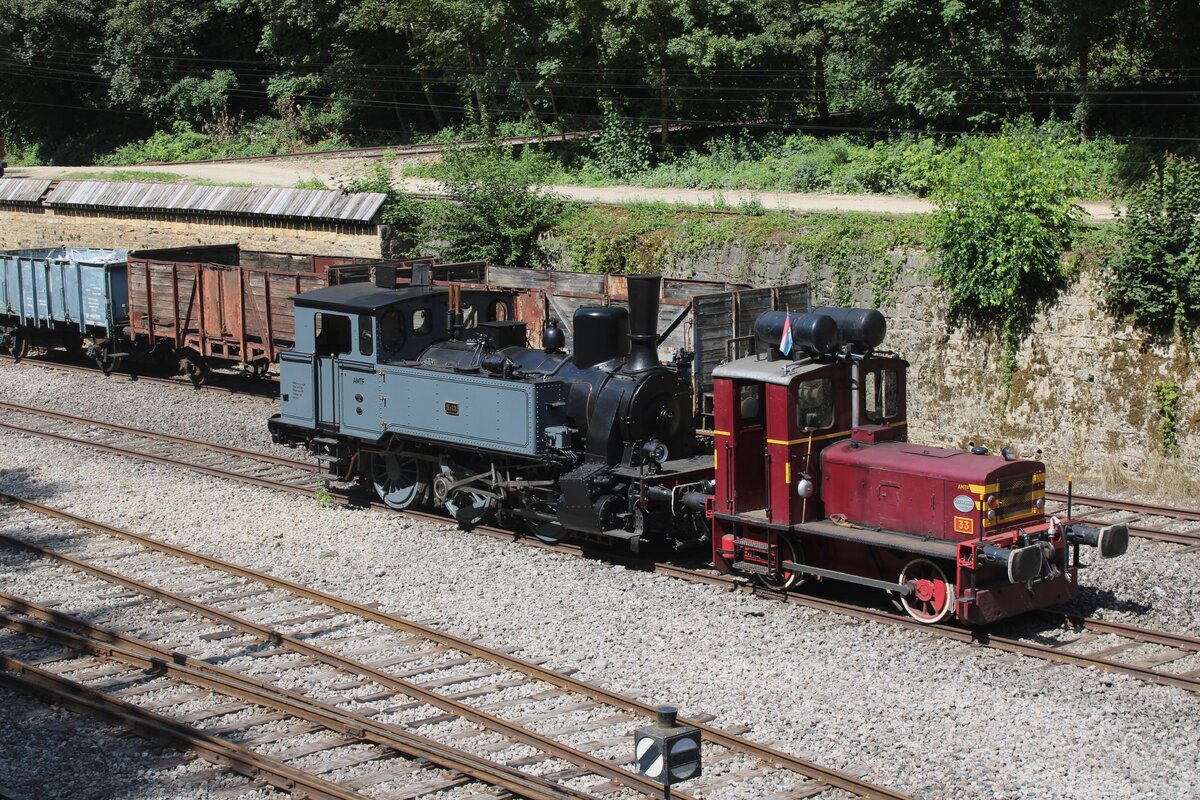 Vom Hgelpfad in Fonds-de-Gras wurde am 20.Augustus 2023 ex-CFL-33 mit Arbed-12 fotografiert.