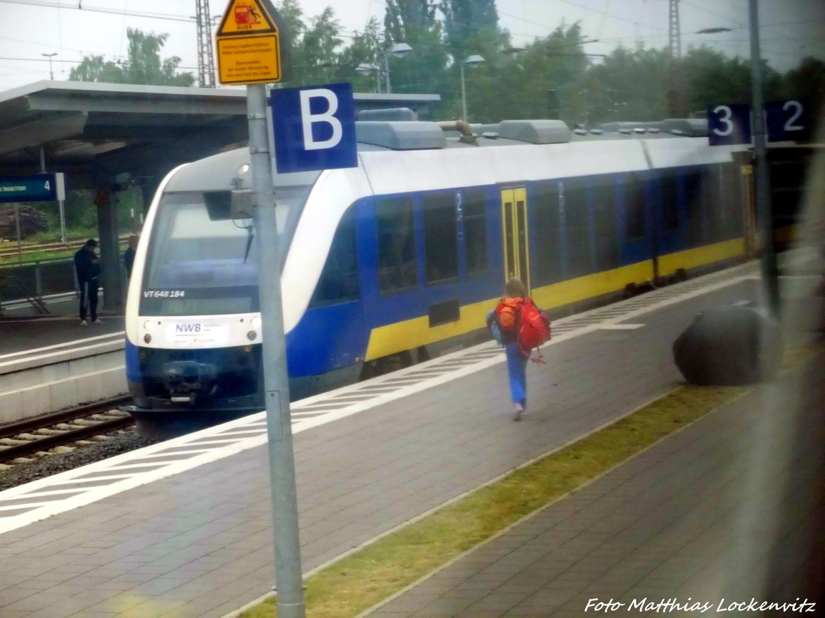 VT 648 184 / 684 der NordWestBahn im Bahnhof Elze (Han) am 29.5.16