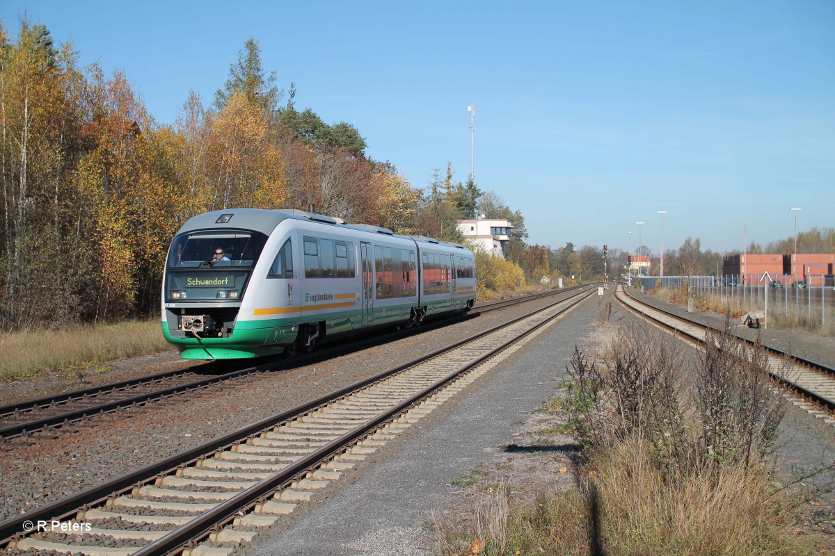 VT12 als VBG81119 Marktredwitz - Regensburg in Wiesau. 31.10.13