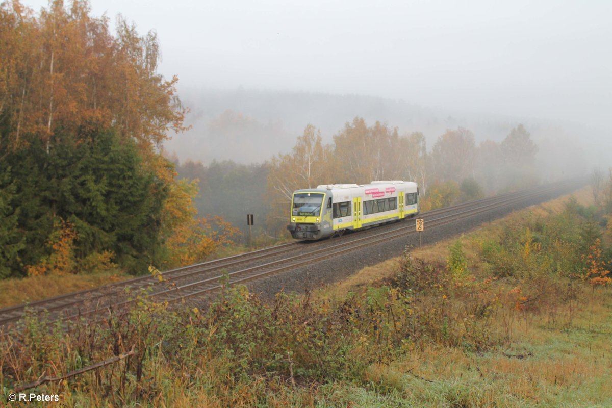 VT650 709 als ag84642 Bad Steben nach Bad Rodach bei Marktredwitz. 18.10.17