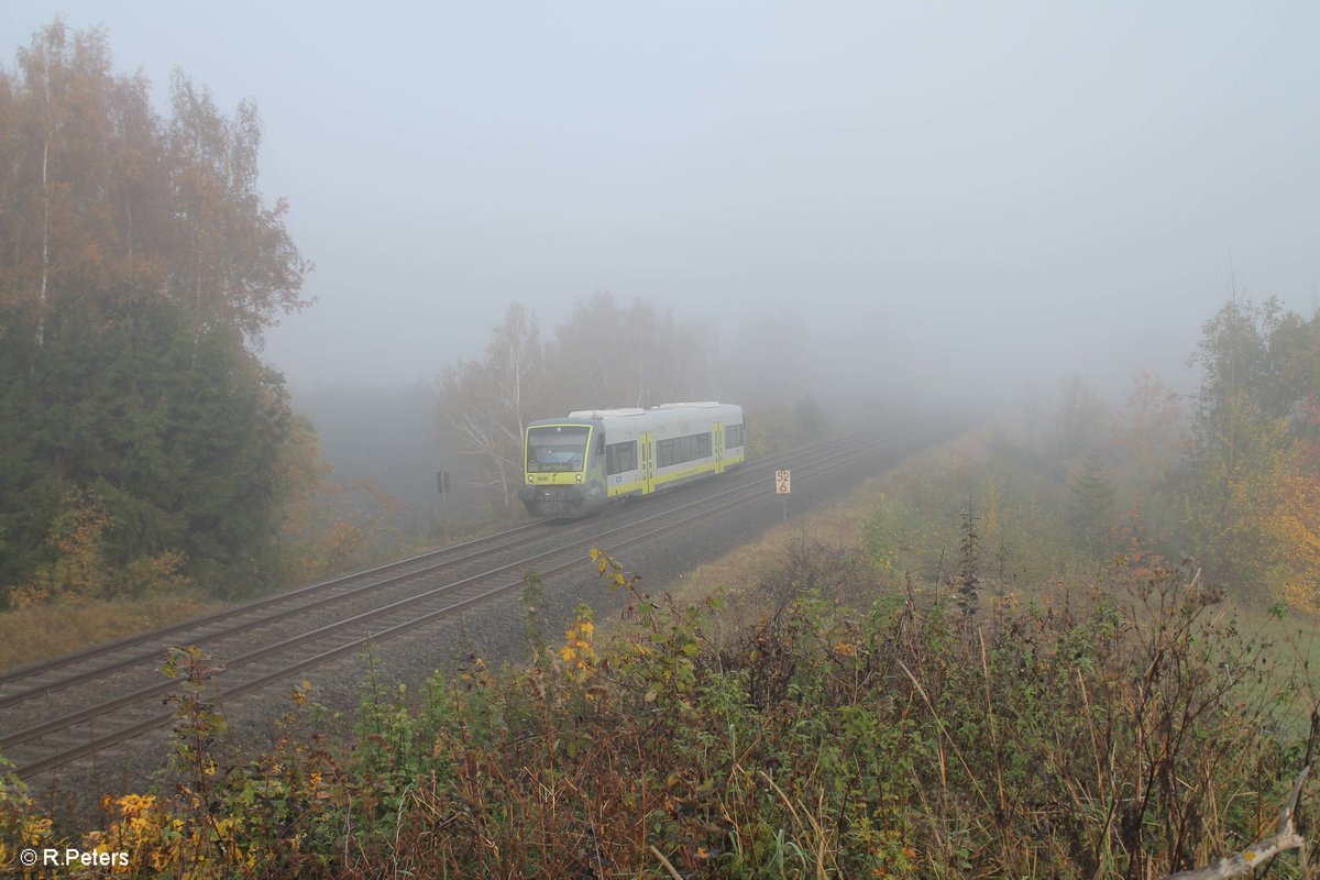 VT650 726 als ag84646 Bad Steben - Bad Rodach kurz vor Marktredwitz. 18.10.17