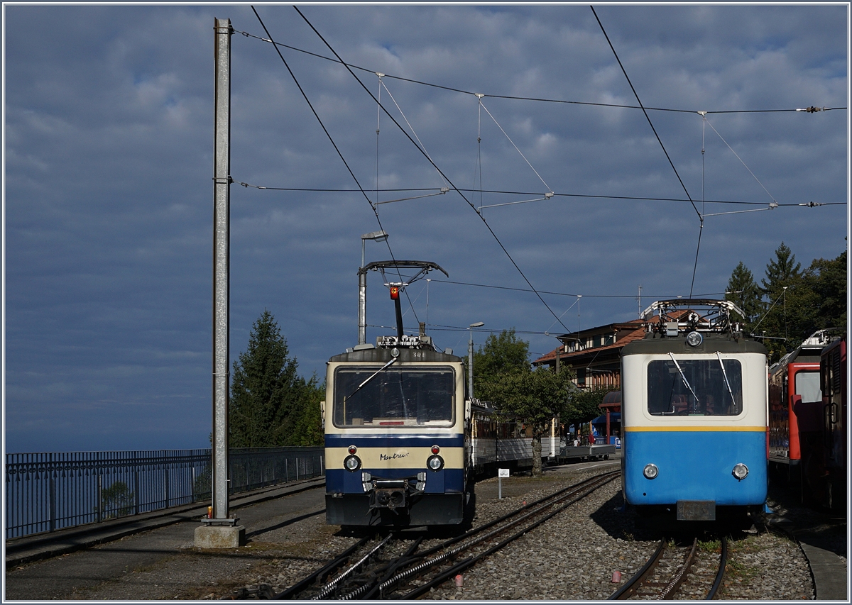 Während die Bhe 2/4 jahrelange das Erscheinungsbild der Rocheres de Naye Bahn prägte, hat diese  Aufgabe  nun die Serie der Bhe 4/8 übernommen, welche gemeinsam mit der Monte Generoso Bahn bestellt wurde. 
16. Sept. 2017