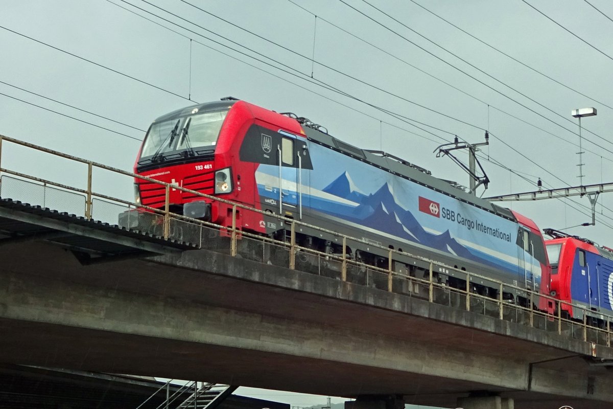 Während ein Bw-Fest in Brugg AG könnte auch SBB 193 461 der SBB Cargo International am 25 Mai 2019 erwischt werden.