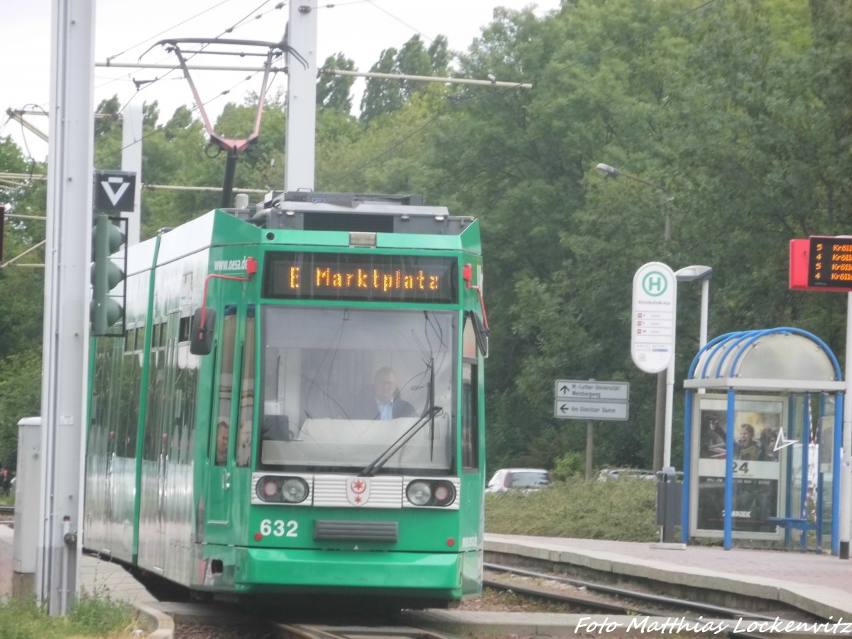 Wagen 632 unterwegs zum Marktplatz am 24.6.15