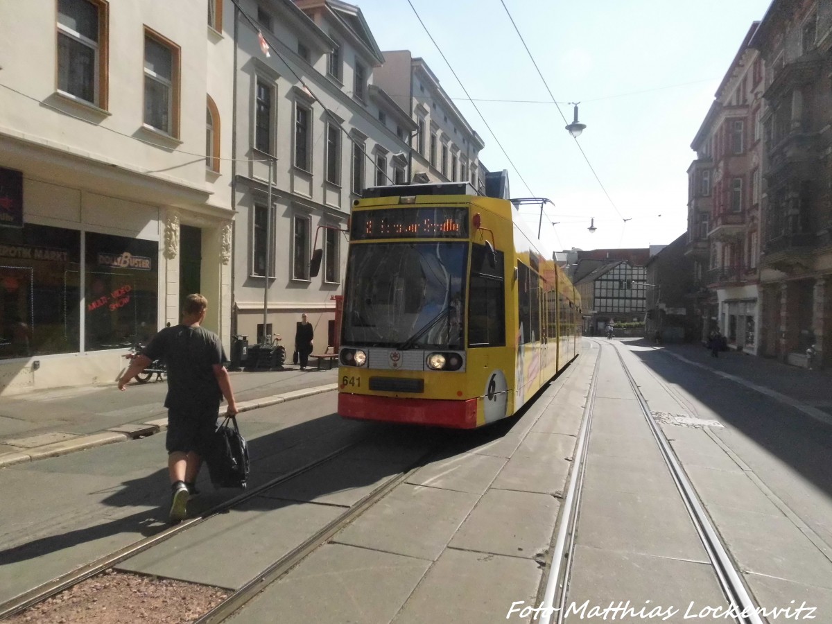 Wagen 641 an der Endhaltestelle Am Steintor, Groe Steinstrae am 5.8.15