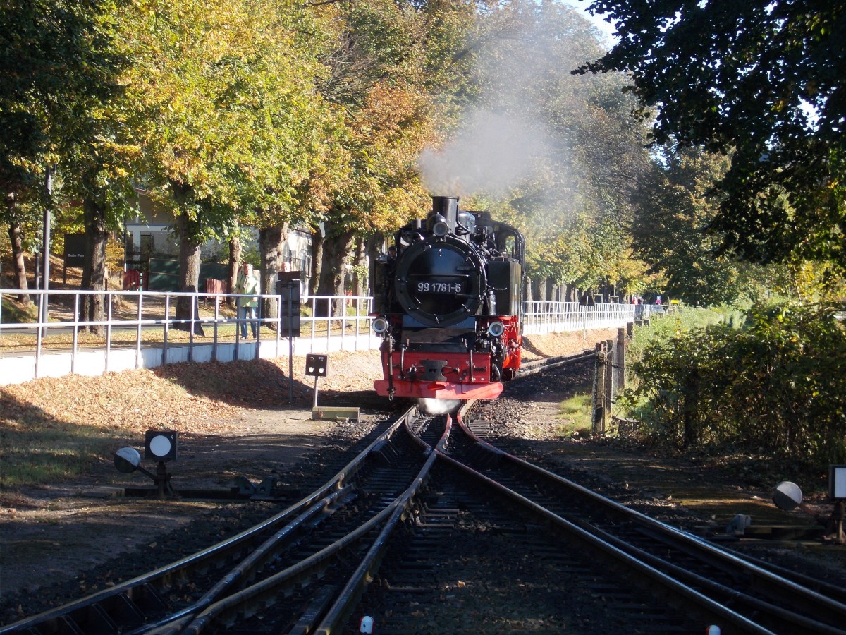 Wieder zurück ging es für 99 1781,am 11.Oktober 2015,in Binz.