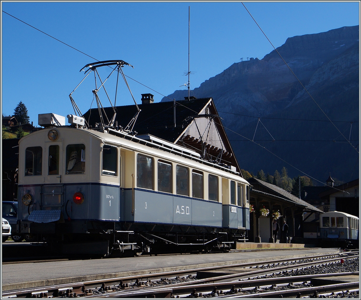 Wo ich vor gut neun Monaten von gefrohren habe, erwhrmte mir in Les Diableretes am 18. Okt 2014 der prchtige ASD BCFe 4/4 N1 mein Herz. 
