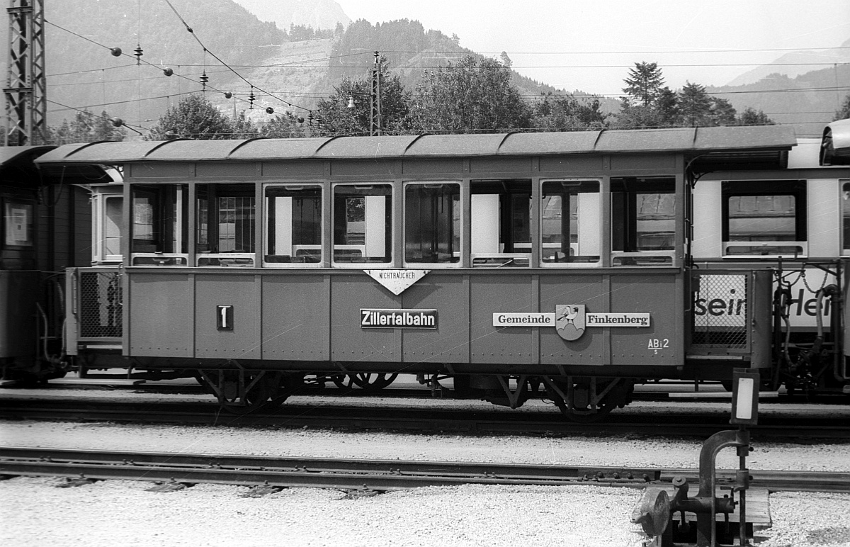 Zillertalbahn Personenwagen ABi 2 Jenbach 01.08.1978