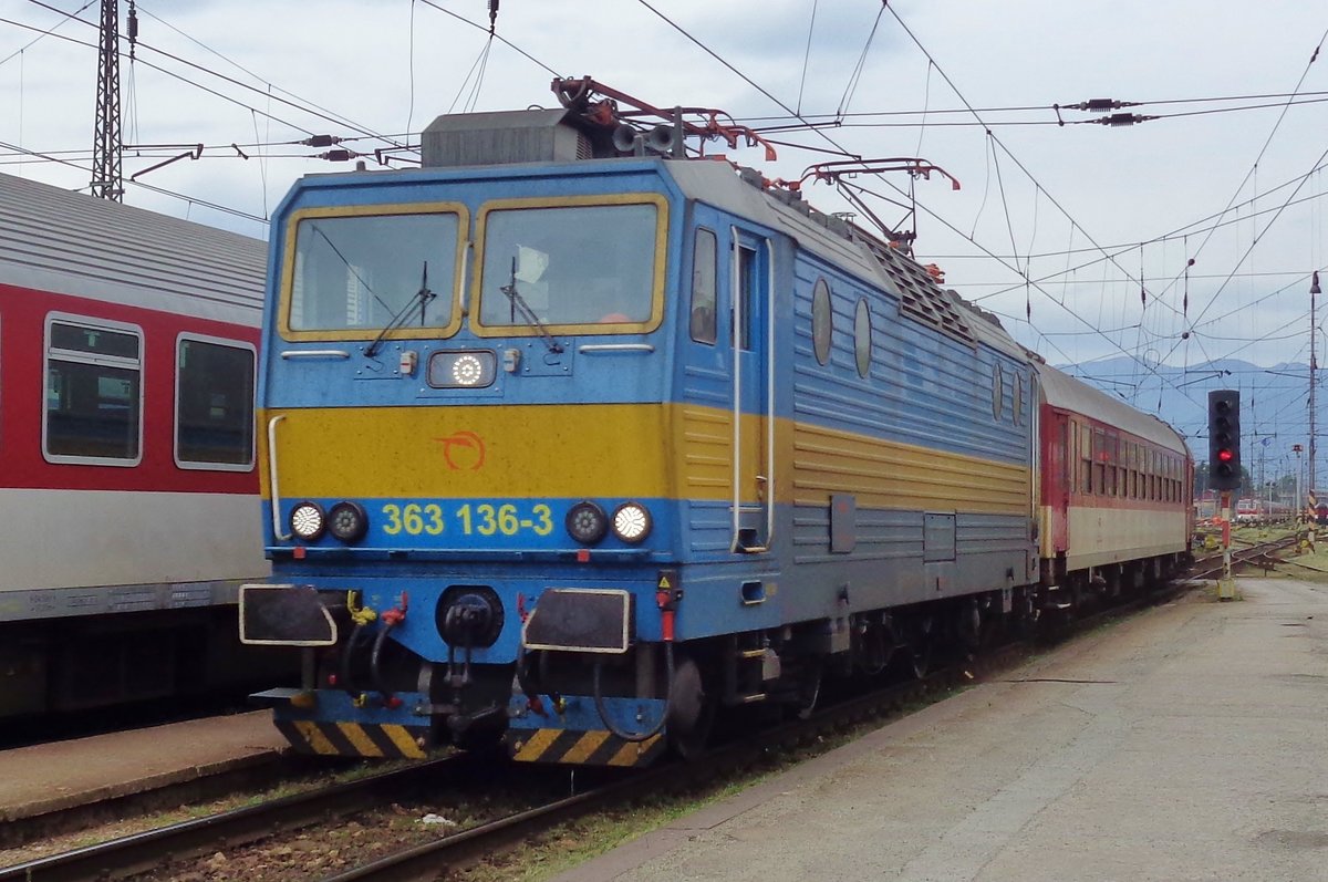 ZSSK 363 136 ist am 15 Mai 2018 in Zilina eingetroffen. 