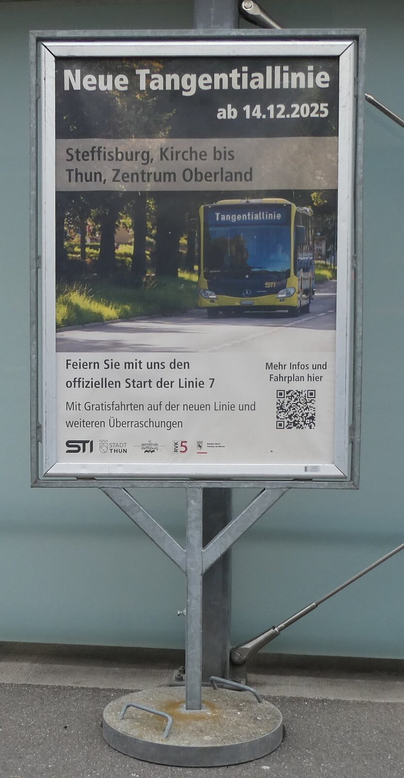 (283'140) - Neue Tangentiallinie ab 14-12-2025 am 14. Dezember 2025 in Thun, Zentrum Oberland