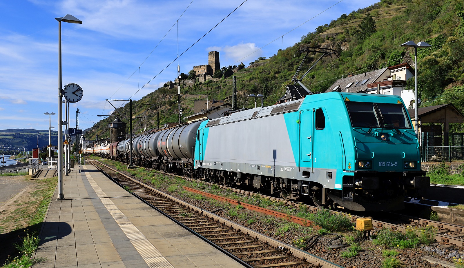 ATLU 185 614-5 REV/ALSTOM/23.11.22 mit Öler gen Südn. Kaub 14.09.2023