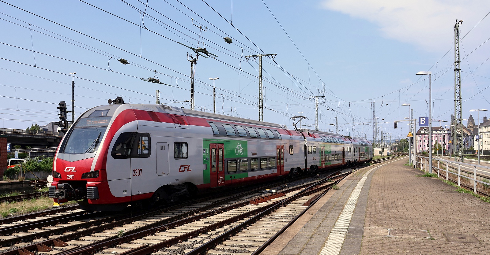 CFL 2307 (94 82 0023 071-2/073-8/072-0 L-CFL) Einfahrt Koblenz Hbf. 12.08.2025 CFL 2307 (94 82 0023 071-2/073-8/072-0 L-CFL) Einfahrt Koblenz Hbf. 12.08.2025