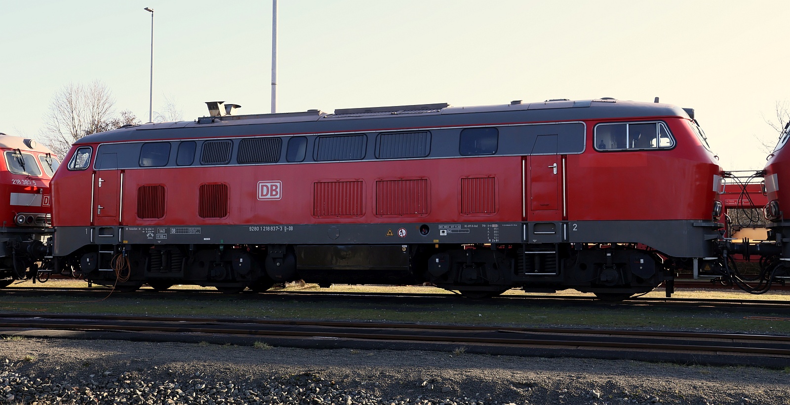 DB 218 837-3 ex 218 303-6, REV/BCS X/07.11.22, Bw Niebüll 11.02.2025 DB 218 837-3 ex 218 303-6, REV/BCS X/07.11.22, Bw Niebüll 11.02.2025