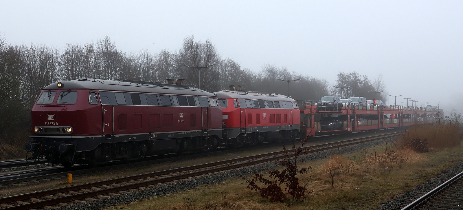DB 218 838/373 und 218 837 im SyltShuttle Dienst. Niebüll 01.03.2025
 DB 218 838/373 und 218 837 im SyltShuttle Dienst. Niebüll 01.03.2025