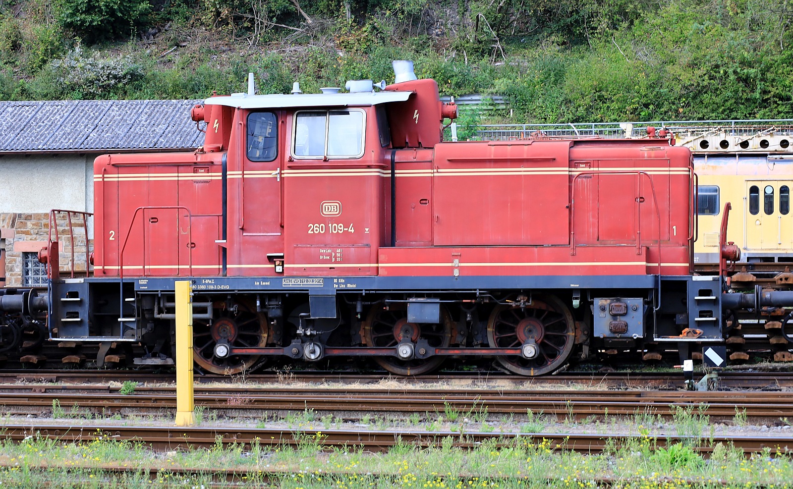 DB/RE 260 109-4 (98 80 3360 109-3 D-EVG, V 60 109, MaK 600029 1956 Unt/EVG/12.02.2014). Linz am Rhein 12.09.2023