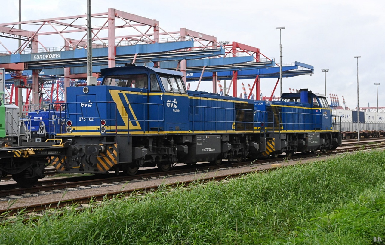 EVB 275 102 und 275 104 waren abgestellt im binnenhafen von hamburg,03.10.22