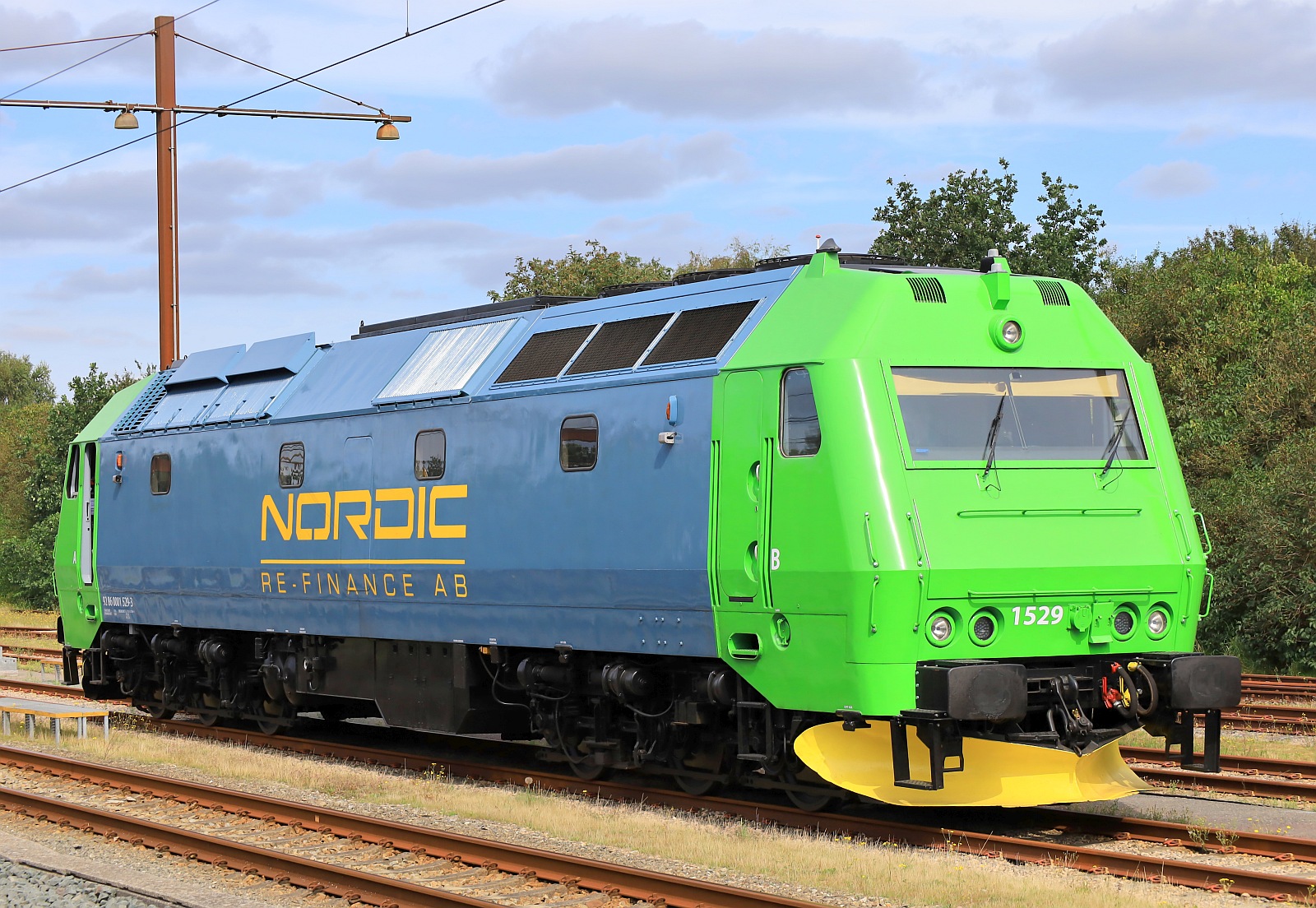 NORDIC RE Finance AB TMe 1529 macht in den nächsten Tagen Probefahrten zwischen Tinglev und Vojens. Tinglev 24.08.2023 Bild 2