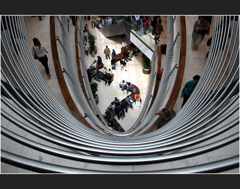 . Gel�ndergrafik - Einkaufspassage in der Stuttgarter Innenstadt, Architekten: Hascher und Jehle (Matthias)
