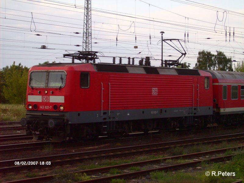 143 821-7 verlsst Eisenhttenstadt mit den RB11 Cottbus.02.08.07