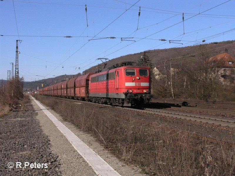 151 010-6 verlsst gemndne mit ein Kohlependel. 16.02.08