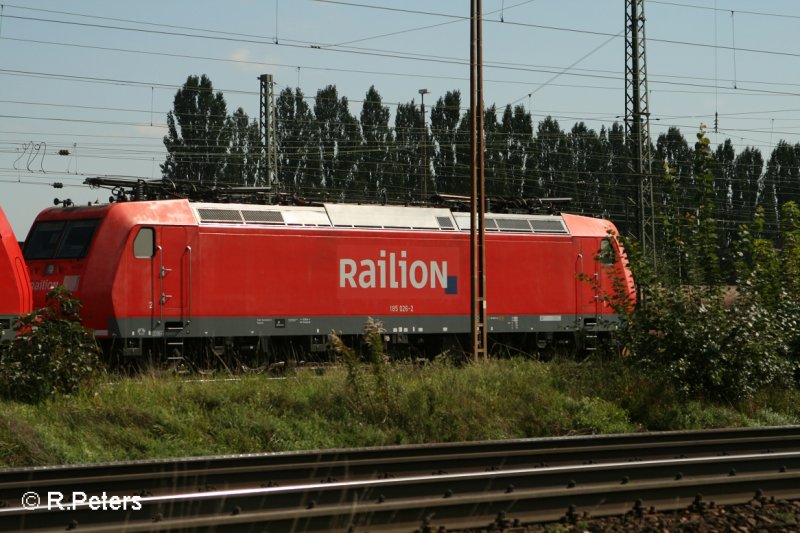 185 026-2 steht in Regensburg Ost abgestellt. 13.09.07