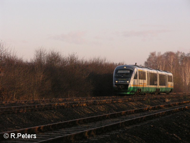 Ein VT auf den Weg nach Schwandorf bei Schnfeld. 18.12.07