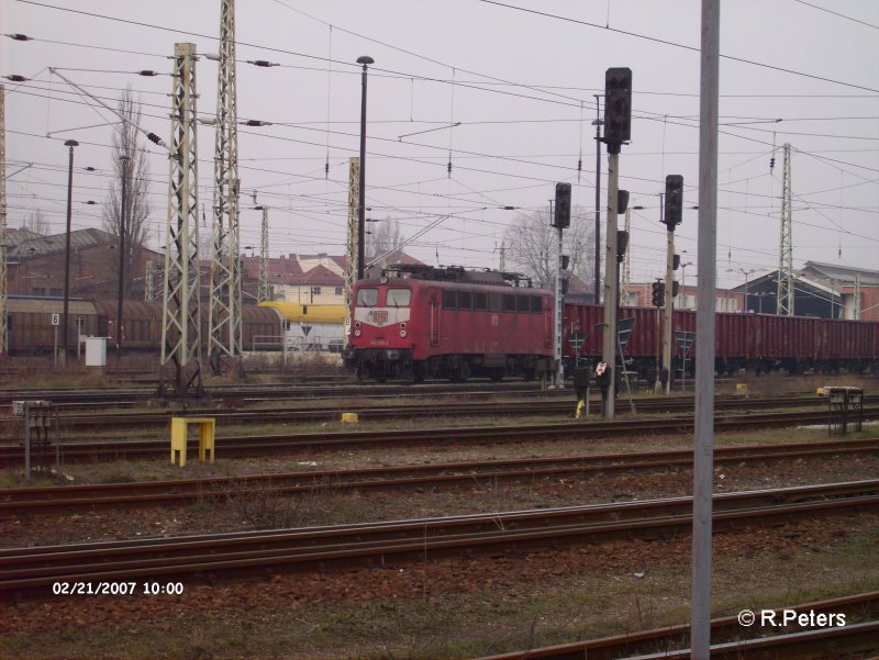 Eine der letzten latz 140iger, die 829-3 steht mit ein Kohlezug in Frankfurt/Oder abgestellt. 21.02.07