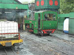 Die Lokomotiven von 1895/96 (SLM Winterthur) für die Snowdon Mountain Railway / Rheilffordd yr Wyddfa: Lok 3  Wyddfa  in den Depotanlagen von Llanberis, 6.Juli 2012 