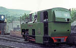 Die Original-Lokomotiven von 1895/96 (SLM Winterthur) für die Snowdon Mountain Railway / Rheilffordd yr Wyddfa: Lok 5  Moel Siabod  (Name eines nahegelegenen markanten Berges) ist 2017 nach fast zwanzigjährigem Stillstand und grosser Revision als besonders schöne Dampflok wieder in Betrieb gekommen. Hier steht sie in Llanberis am 21.Juli 1974 