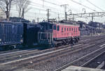 ed-12-seibu-e-51/721301/schweizer-loks-in-japan-typ-seibu Schweizer Loks in Japan: Typ Seibu E 51, Lok E 52 rangiert in Kokubunji, einem Vorort von Tokyo. 5.Januar 1973 