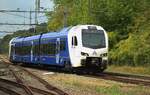 Arriva 554 durcheilt am 19 Augustus 2026 Schin op Geul als Schnellzug aus L�ttich-Guillemins �ber Maastricht und Heerlen nach Aachen. Deswegen wird dieser Dienst auch Drielandentrein (Dreistaatenzug) genannt.