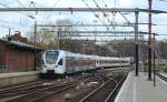 Am 17.04.2015 fahren der vierteilige ET 6.03 und der fnfteilige ET 7.14 der Eurobahn im Endbahnhof Venlo/Niederlande ein. Hier treffen das deutsche Wechselstromsystem und das niederlndische 1,5 V-Gleichstromnetz aufeinander. Die Oberleitungen einiger Gleise wie das Bahnsteiggleis 1, auf dem die Eurobahn einfhrt, knnen daher umgeschaltet werden. In der Bahnhofsdurchsage werden die Zge der RE 13 als  internationale trein  angekndigt.