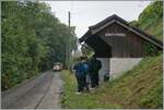 Autour de la voie ferrée / Rund um die eiserne Bahn (Herbstevent 2024) - Im Gegensatz zum Dampfzug ist für den 'Vorortszug' von Blonay in Chantemerle Endstation. Der Zug endet hier und wird nach der kurzen Wendezeit zurückfahren; jedoc ...