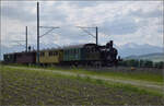 150 Jahre Emmentalbahn. 

Ed 3/4 51 der Bern-Schwarzenburg-Bahn mit einem Sonderzug nach Worb überraschte durchaus. Durch einen RE ausgebremst gab es in Trimstein eine zweite Chance, wobei mir diesmal eine Fotowolke in die Parade fuhr. M ...