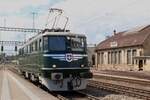 Verein Mikado 1254 haben einige Elloks une eine davon, die 11407, setzt sich am Nachmittag von 17 Mai 2025 vor ein Sonderzug in Burgdorf während das Bahnspektakel '150 Jahre Emmentalbahn' das in die ganze Region Emmental gefeiert wurde.