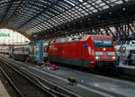 Die DB 101 005-7 (91 80 6101 005-7 D-DB) der DB Fernverkehr AG, fährt am 01 Juli 2025, mit dem EC 6 (Interlaken Ost - Bern - Basel SBB – Mannheim - Köln Hbf - Dortmund Hbf), mit über 2 Stunden Verspätung in den Hauptbahnhof  ...