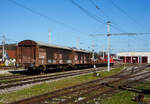 Zwei zweiachsige grorumige ex BB Schiebewandwagen der Gattung Hbis, rechts 21 81 2254 150-9 A-StH (STH 2) und links 21 81 2254 316-6 A-StH (STH 3), der Stern & Hafferl Verkehrsgesellschaft m.b.H. (StH), sind am 04 April 2025 beim Bahnhof Vorchdorf-Eggenberg abgestellt. Davor noch 2 Ks-Wagen und die E-Lok E 20 006, ex SLB E 64, ex SAKOG E 27 001.

TECHNISCHE DATEN:
Spurweite: 1.435 mm (Normalspur)
Anzahl der Achsen: 2
Lnge ber Puffer: 14.020 mm
Achsabstand: 8.000 mm
Ladelnge: 12.700 mm 
Ladeflche: 33,9 m
Eigengewicht: 14.000 kg
Max. Ladegewicht: 26 t (ab Streckenklasse C)
Hchstgeschwindigkeit: 100 km/h (beladen) / 120 Km/h (leer)
Bauart der Bremse: O-GP-A
Intern. Verwendungsfhigkeit: RIV