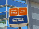 (185'490) - Bus-Haltestelle - Andorra la Vella, Prada Casadet - am 28.