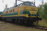 Ex=-SNCB 6106 steht am 17 Augustus 2024 etwas hintergestellt ins retrotrain, das PFT-TSP Museum in Saint-Ghislain.