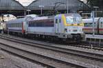 NMBS 1878 steht am 26 Juni 2024 als RE nach LÜttich in Aachen Hbf.