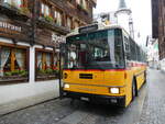 (266'865) - Kolb, Grasswil - Nr. 3/BE 93'915 - Saurer/R&J (ex Schmocker, Stechelberg Nr. 3/PID 2409; ex Schmocker, Stechelberg Nr. 1; ex Gertsch, Stechelberg Nr. 1) am 8. September 2024 in Andermatt, Hotel Sonne