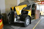 (280'246) - Solr&Fontana, Ilanz - Nr. 5 - Saurer/R&J am 10. September 2025 in Disentis, Garage Bundi (teilweise zugedeckt)