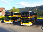 (180'279) - PostAuto Ostschweiz - SG 296'225 - Neoplan + SG 273'224 - Neoplan (ex P 27'023) am 21.