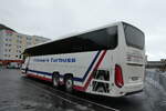 (288'288) - Finnmark Turbuss, Lakselv - JR 32'614 - Scania am 13. Juni 2026 in Honningsvag, Hafen