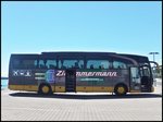 Mercedes Travego von Zimmermann aus Deutschland im Stadthafen Sassnitz.