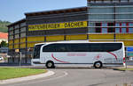 Mercedes Travego von Golyo Tours aus Ungarn in Krems gesehen.