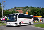 Mercedes Travego von Golyo Tours aus Ungarn in Krems gesehen.