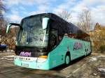 Setra 415 GT-HD von AFAN Reisen aus der BRD am 30.12.2014 in Krems.