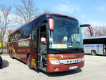 Setra 416 GT-HD von Reise Schieck aus der BRD in Krems gesehen.