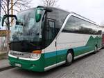 Setra 415 HD von Vilnesa (ex Team Tour/NOR) aus Litauen in Neubrandenburg.